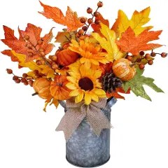 1 Pc Fall Farmhouse Centerpiece Rustic Metal Milk