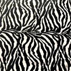 1 Yard Black and White Zebra Print Poly Cotton Fabric for Apparel Crafts and Home Accents 59/ 60 Inch Width