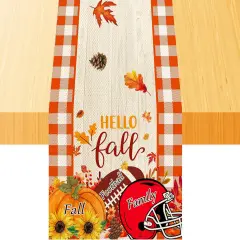 Hello Fall Table Runner 72 Inches