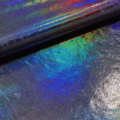 Cobra Foil Printed Stretch Velvet Fabric Black