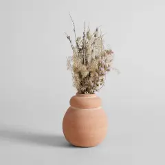 Terra Cotta Bud Vase, Whitewash | Short by Bloomist