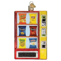 Old World Christmas 4.5 Inch Frito Lay Vending Machine Christmas Tree Ornament , Chips Doritos Lays Ruffles Multicolored