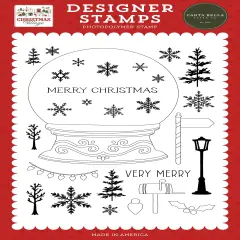 Christmas Village Stamp Set-Build A Snowglobe