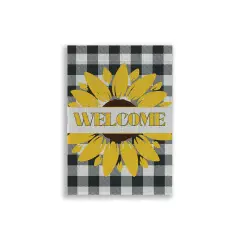 Welcome Sunflower Burlap Garden Flag