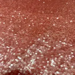 1 Yard Sequin Taffeta Fabric Sparkle Event Backdrop Costume Material 50/54 Inches Wide Coral