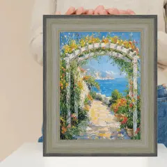 Wide Scoop Brushed Silver Picture Frame 32x48 frame