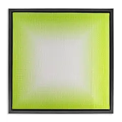 Stupell Industries Green Ombre Fade Framed Floater Canvas Wall Art Design by Michael Willett