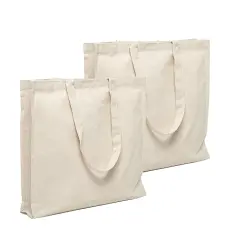 Durable Canvas Tote 15 1/4" x 3 1/8" x 14 9/16"