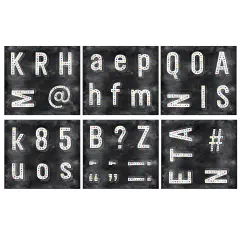 Chalk It Up! Colorful Chalk Designer Letters, 216 Pieces