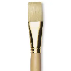 Rapha&euml;l D'Artigny Interlocked White Bristle Brush - Flat, Long Handle, Size 26