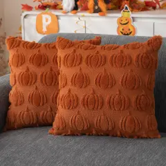 Decorations Rust Pumpkin Throw Pillow Cases