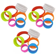 Handy Housewares 6pc Scalloped Biscuit/Cookie Dough Cutter Set, Round & Flower Edged, Dishwasher Safe, Plastic