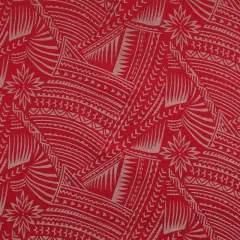 1 Yard Traditional Polynesian Tattoo Flocking Fabric 60 Inch Width Fuchsia/White