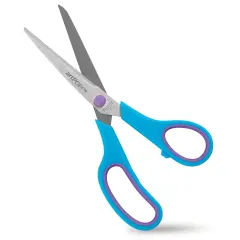artPOP! 8.25&Prime; Soft Grip Scissors, Left and Right-Hand Use, Stainless Steel Blades, Soft Comfort Grip, Long-Lasting Use, Multi-Purpose Scissors for Craft, Stationery, Home, Office, Blue & Purple
