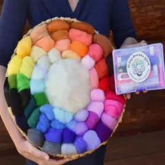 Extra Large Needle Felting Starter Kit Includes 54 Premium Wool Colors, 100G Core Wool, 50 Needles and Tools, Text and Video Guide. Craft Kit for Beginners, Kids and Adults