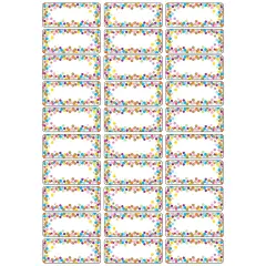 Magnetic Die-Cut Small Foam Nameplates & Labels, Confetti, 30 Pieces