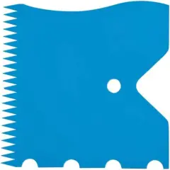 Hutzler 4-in-1 Cake Edger - Comb, Ridge, Wave and Corner Frosting Decorating Tool Blue