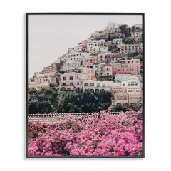 Stupell Industries Positano Town Architecture Framed Giclee Wall Art Design by Sisi and Seb