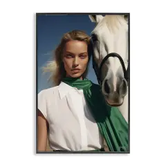 Stupell Industries Horse & Girl Friendship Framed Giclee Wall Art Design by RB