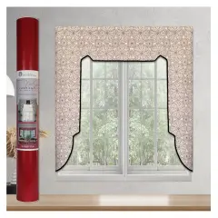 Straight Lambrequin Valance Kit &ndash; Make Custom No-Sew Rod-Pocket Window Treatments Without Sewing