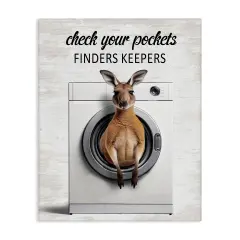 Stupell Industries Finders Keepers Laundry Rule Canvas Design by Lettered and Lined