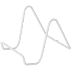 Bard's Vinyl Covered White Wire Easel Stand, 4" H x 3.5" W x 5.5" D