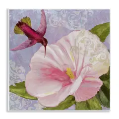 Stupell Industries Hummingbird with White Flower Wall Plaque Design by Sasha