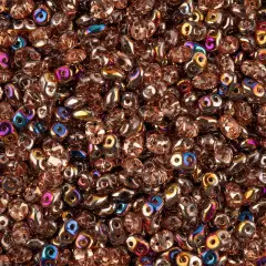 Matubo 2-Hole Czech Glass Sliperit Superduo Beads, 100g Rosaline