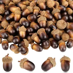 300 Pieces Artificial Acorn Decor (Dark Brown)