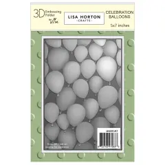 Lisa Horton Crafts Embossing Folder 5"X7"-Celebration Balloons