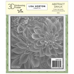 Lisa Horton Crafts Embossing Folder 6"X6"-Abstract Dahlia