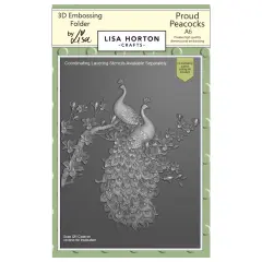 Lisa Horton Crafts Embossing Folder And Die-Proud Peacocks