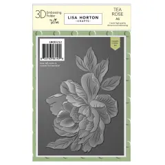 Lisa Horton Crafts A6 Embossing Folder And Die-Tea Rose
