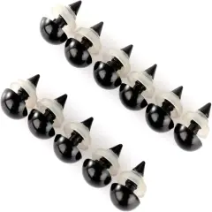 100 Pack Plastic Safety Eyes, Black (6mm)
