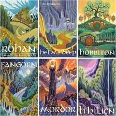 6Packs Ring Abstract Landscape Diamond Painting Kits for Adults