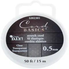 CousinDIY Cord Basics Stretch Cord .5mmX50'-Clear
