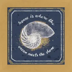 Calm Seas I by Janelle Penner 13" x 13" Framed Wall Art