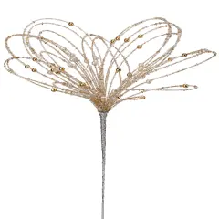 20" Iron w/Glass Bead Starburst Champagne