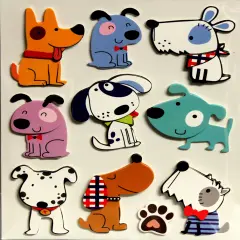 Designer Dogs Dimensional Stickers
