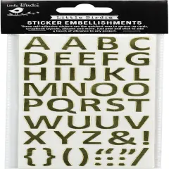 Little Birdie Sticker Sheet 46/Pkg-Letters And Signs