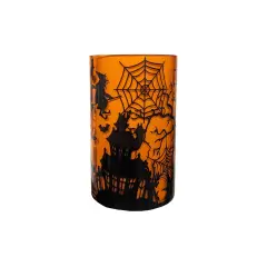 8" Tall x 5" Wide Spooky Night Halloween Glass Container Large