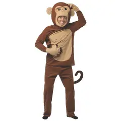 Adult Monkey Costume Plush Top Pants Tail Halloween Outfit