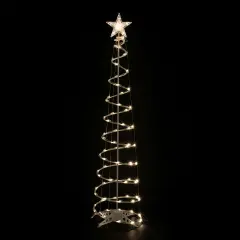 Northlight LED Lighted Spiral Outdoor Christmas Tree - 6' - Warm White Lights
