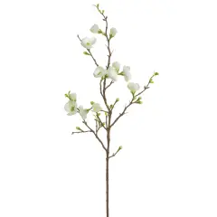 Allstate Quince Blossoms Artificial Floral Spray - 35" - Cream Ivory
