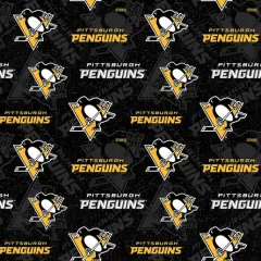 NHL Licensed Pittsburgh Penguins 1199-PEN Cotton Fabric by the Yard