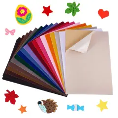 19 Colors 8.3x11.8 Velvet Fabric Sticky Back Adhesive Back Sheets A4 Self-Adhesive Velvet Fabric Sheet for Halloween Christmas Decor Art and Craft Making