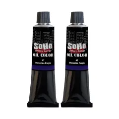 SoHo Urban Artist Oil Paint - 2 Pack, Dioxazine Purple 2 Pack - 170 ml Tube - Best Valued Oil Colors for Painting with Excellent Pigment Load