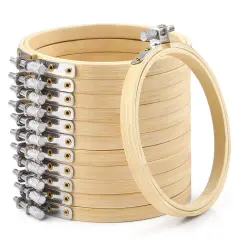 Caydo 12 Pieces 4 Inch Round Embroidery Hoop Bulk Wholesale Circle Cross Stitch Hoop Ring