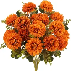 2 Bundles Artificial Fall Flowers Table Decor