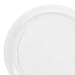 Clear Floral Round Disposable Plastic Appetizer/Salad Plates - 7" (240 Plates)